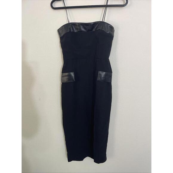 Revolve AMANDA UPRICHARD Cassia Strapless Midi Dress Black XS New $251 msrp - Picture 5 of 8